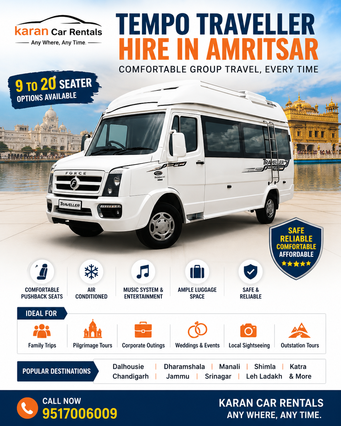 Tempo Traveller Hire in Amritsar